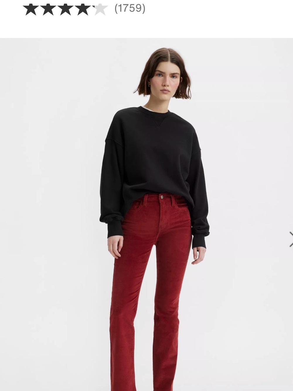 Levi's Women's Burgundy Straight-Leg Jeans